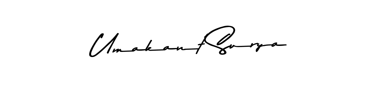 The best way (Asem Kandis PERSONAL USE) to make a short signature is to pick only two or three words in your name. The name Umakant Surya include a total of six letters. For converting this name. Umakant Surya signature style 9 images and pictures png