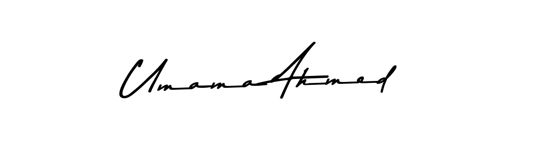 Asem Kandis PERSONAL USE is a professional signature style that is perfect for those who want to add a touch of class to their signature. It is also a great choice for those who want to make their signature more unique. Get Umama Ahmed name to fancy signature for free. Umama Ahmed signature style 9 images and pictures png