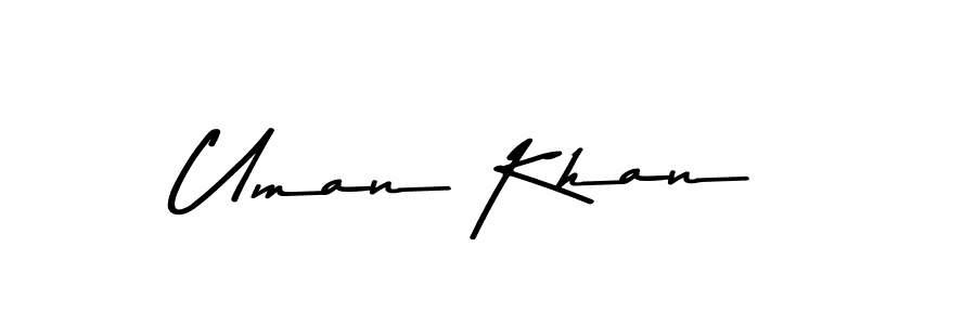 Similarly Asem Kandis PERSONAL USE is the best handwritten signature design. Signature creator online .You can use it as an online autograph creator for name Uman Khan. Uman Khan signature style 9 images and pictures png