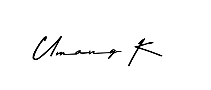 Umang K stylish signature style. Best Handwritten Sign (Asem Kandis PERSONAL USE) for my name. Handwritten Signature Collection Ideas for my name Umang K. Umang K signature style 9 images and pictures png