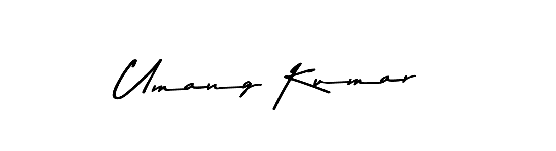 Create a beautiful signature design for name Umang Kumar. With this signature (Asem Kandis PERSONAL USE) fonts, you can make a handwritten signature for free. Umang Kumar signature style 9 images and pictures png