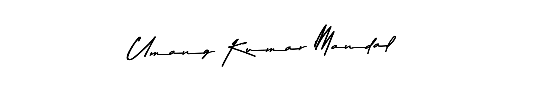 How to make Umang Kumar Mandal name signature. Use Asem Kandis PERSONAL USE style for creating short signs online. This is the latest handwritten sign. Umang Kumar Mandal signature style 9 images and pictures png