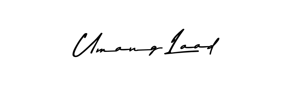 How to make Umang Laad name signature. Use Asem Kandis PERSONAL USE style for creating short signs online. This is the latest handwritten sign. Umang Laad signature style 9 images and pictures png