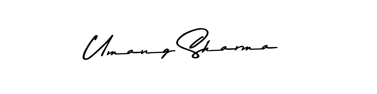 Make a beautiful signature design for name Umang Sharma. With this signature (Asem Kandis PERSONAL USE) style, you can create a handwritten signature for free. Umang Sharma signature style 9 images and pictures png