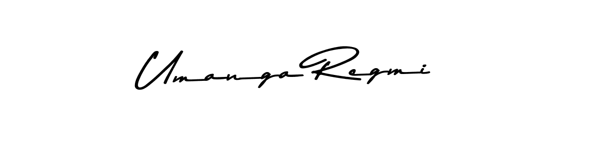 Make a beautiful signature design for name Umanga Regmi. With this signature (Asem Kandis PERSONAL USE) style, you can create a handwritten signature for free. Umanga Regmi signature style 9 images and pictures png