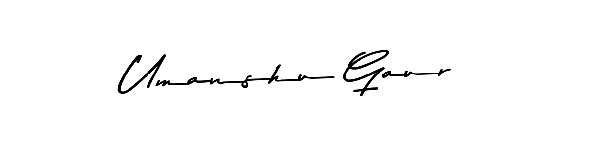 Asem Kandis PERSONAL USE is a professional signature style that is perfect for those who want to add a touch of class to their signature. It is also a great choice for those who want to make their signature more unique. Get Umanshu Gaur name to fancy signature for free. Umanshu Gaur signature style 9 images and pictures png