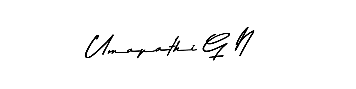 Design your own signature with our free online signature maker. With this signature software, you can create a handwritten (Asem Kandis PERSONAL USE) signature for name Umapathi G N. Umapathi G N signature style 9 images and pictures png