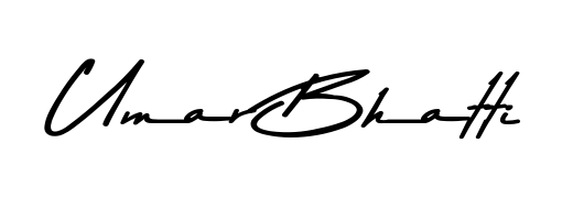 Express your personality with a custom Umar Bhatti signature crafted with Asem Kandis PERSONAL USE typography. Free transparent PNG download available. Umar Bhatti signature style 9 images and pictures png