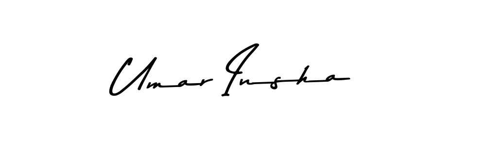 Use a signature maker to create a handwritten signature online. With this signature software, you can design (Asem Kandis PERSONAL USE) your own signature for name Umar Insha. Umar Insha signature style 9 images and pictures png