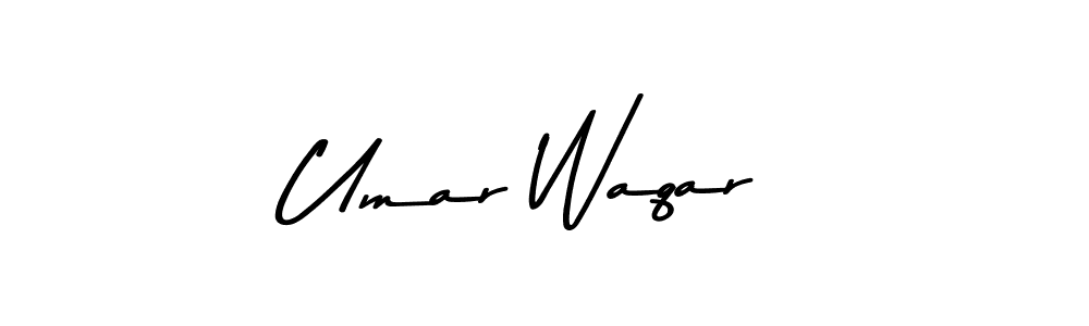 Design your own signature with our free online signature maker. With this signature software, you can create a handwritten (Asem Kandis PERSONAL USE) signature for name Umar Waqar. Umar Waqar signature style 9 images and pictures png