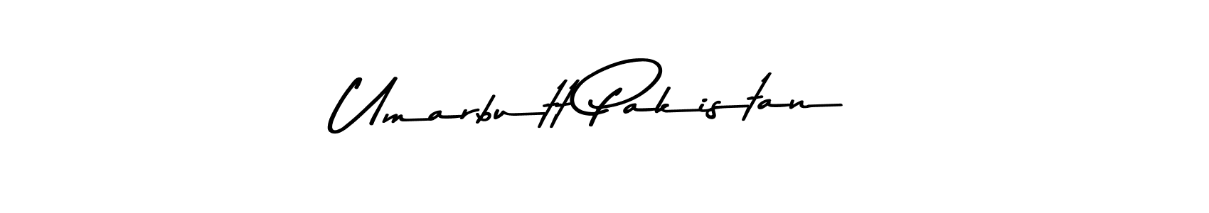 Also You can easily find your signature by using the search form. We will create Umarbutt Pakistan name handwritten signature images for you free of cost using Asem Kandis PERSONAL USE sign style. Umarbutt Pakistan signature style 9 images and pictures png