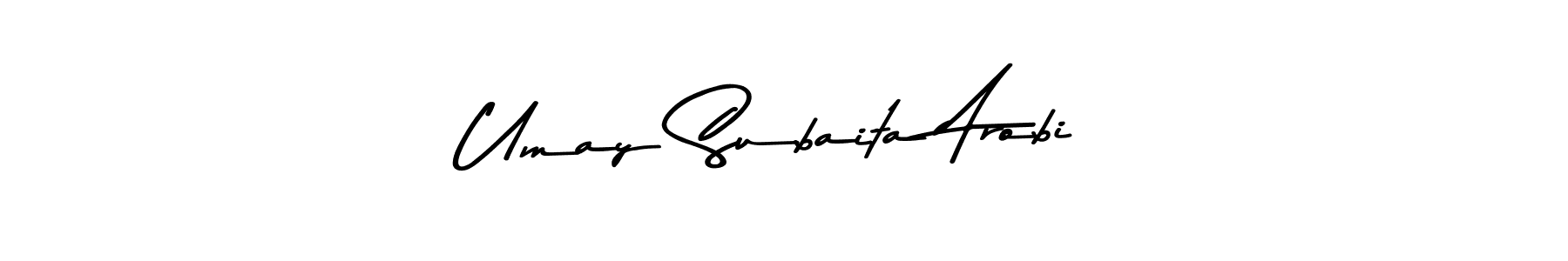It looks lik you need a new signature style for name Umay Subaita Arobi. Design unique handwritten (Asem Kandis PERSONAL USE) signature with our free signature maker in just a few clicks. Umay Subaita Arobi signature style 9 images and pictures png