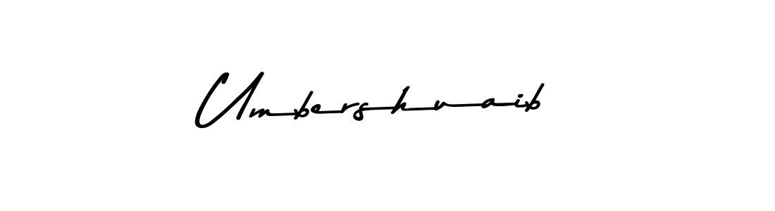 Create a beautiful signature design for name Umbershuaib. With this signature (Asem Kandis PERSONAL USE) fonts, you can make a handwritten signature for free. Umbershuaib signature style 9 images and pictures png
