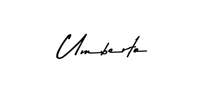 How to make Umberto name signature. Use Asem Kandis PERSONAL USE style for creating short signs online. This is the latest handwritten sign. Umberto signature style 9 images and pictures png