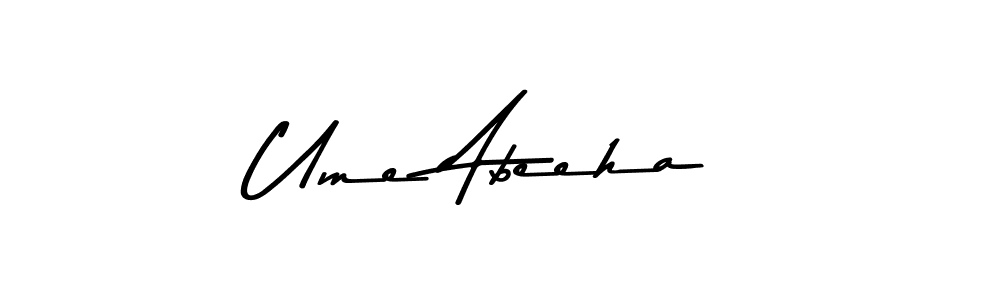 You can use this online signature creator to create a handwritten signature for the name Ume Abeeha. This is the best online autograph maker. Ume Abeeha signature style 9 images and pictures png