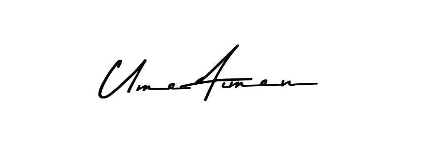 Make a beautiful signature design for name Ume Aimen. Use this online signature maker to create a handwritten signature for free. Ume Aimen signature style 9 images and pictures png