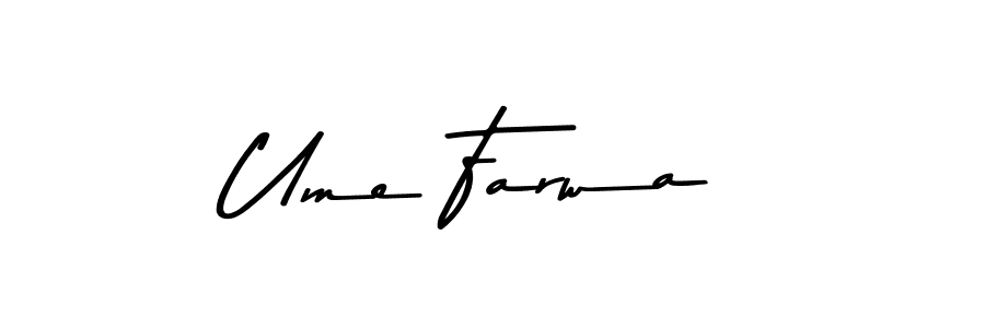 How to make Ume Farwa signature? Asem Kandis PERSONAL USE is a professional autograph style. Create handwritten signature for Ume Farwa name. Ume Farwa signature style 9 images and pictures png