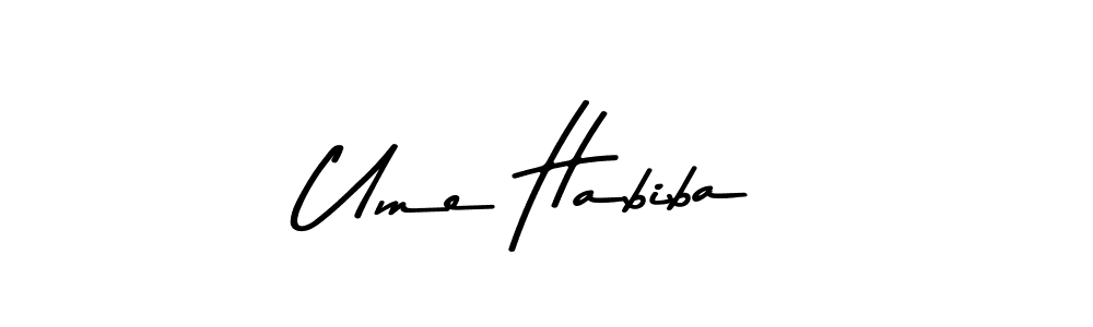 Asem Kandis PERSONAL USE is a professional signature style that is perfect for those who want to add a touch of class to their signature. It is also a great choice for those who want to make their signature more unique. Get Ume Habiba name to fancy signature for free. Ume Habiba signature style 9 images and pictures png