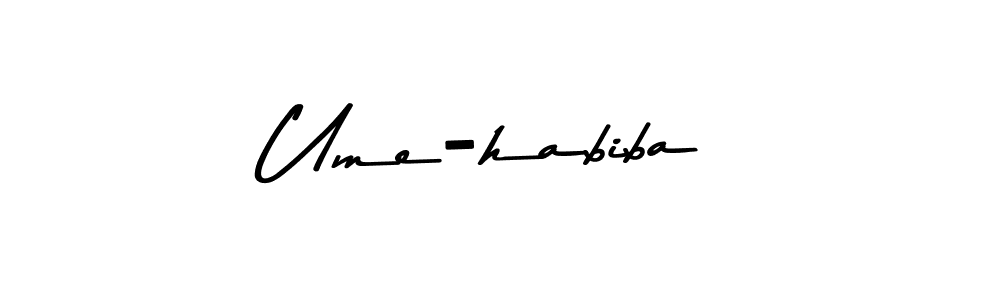 How to Draw Ume-habiba signature style? Asem Kandis PERSONAL USE is a latest design signature styles for name Ume-habiba. Ume-habiba signature style 9 images and pictures png