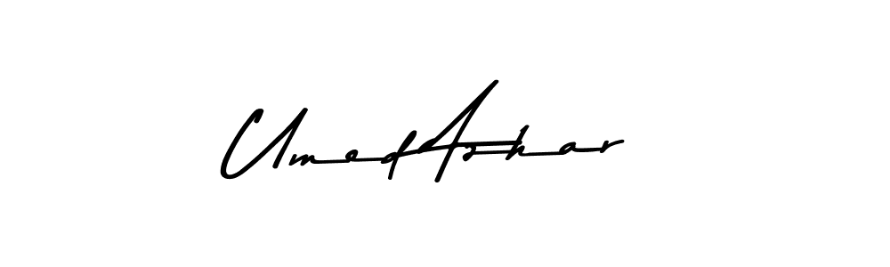 You should practise on your own different ways (Asem Kandis PERSONAL USE) to write your name (Umed Azhar) in signature. don't let someone else do it for you. Umed Azhar signature style 9 images and pictures png