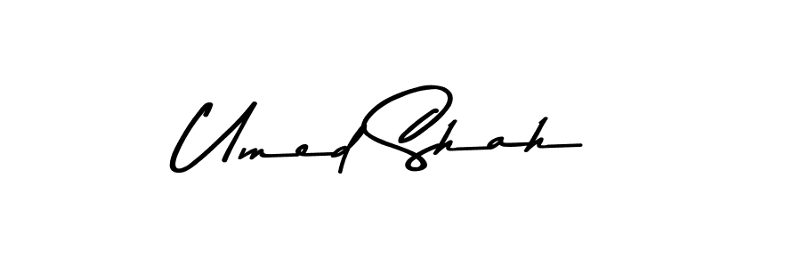 Use a signature maker to create a handwritten signature online. With this signature software, you can design (Asem Kandis PERSONAL USE) your own signature for name Umed Shah. Umed Shah signature style 9 images and pictures png