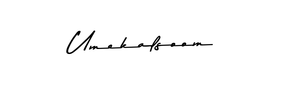 The best way (Asem Kandis PERSONAL USE) to make a short signature is to pick only two or three words in your name. The name Umekalsoom include a total of six letters. For converting this name. Umekalsoom signature style 9 images and pictures png