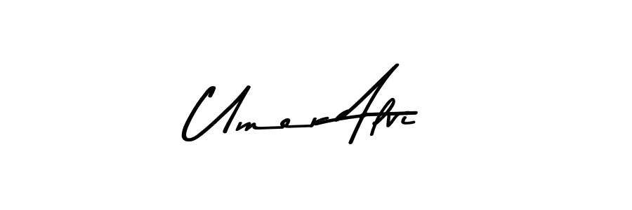 Make a beautiful signature design for name Umer Alvi. With this signature (Asem Kandis PERSONAL USE) style, you can create a handwritten signature for free. Umer Alvi signature style 9 images and pictures png