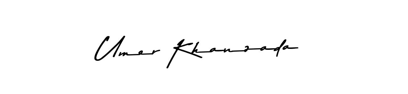 How to make Umer Khanzada name signature. Use Asem Kandis PERSONAL USE style for creating short signs online. This is the latest handwritten sign. Umer Khanzada signature style 9 images and pictures png