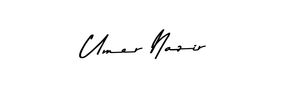 Design your own signature with our free online signature maker. With this signature software, you can create a handwritten (Asem Kandis PERSONAL USE) signature for name Umer Nazir. Umer Nazir signature style 9 images and pictures png