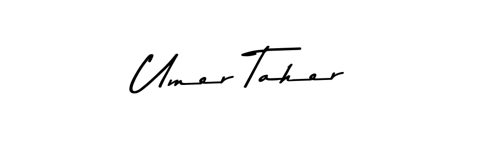 Make a beautiful signature design for name Umer Taher. With this signature (Asem Kandis PERSONAL USE) style, you can create a handwritten signature for free. Umer Taher signature style 9 images and pictures png