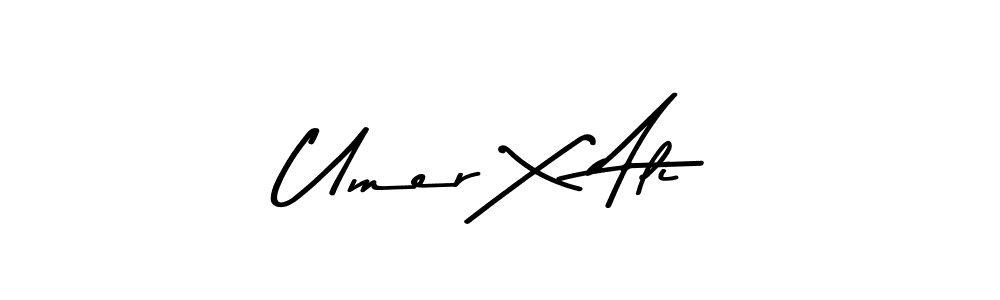 Create a beautiful signature design for name Umer X Ali. With this signature (Asem Kandis PERSONAL USE) fonts, you can make a handwritten signature for free. Umer X Ali signature style 9 images and pictures png