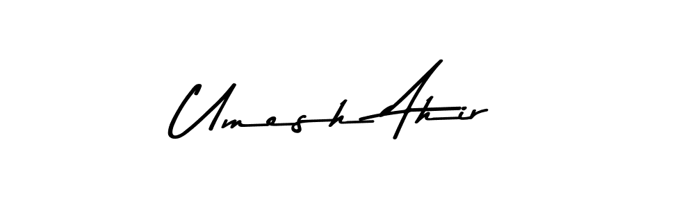 Make a beautiful signature design for name Umesh Ahir. Use this online signature maker to create a handwritten signature for free. Umesh Ahir signature style 9 images and pictures png