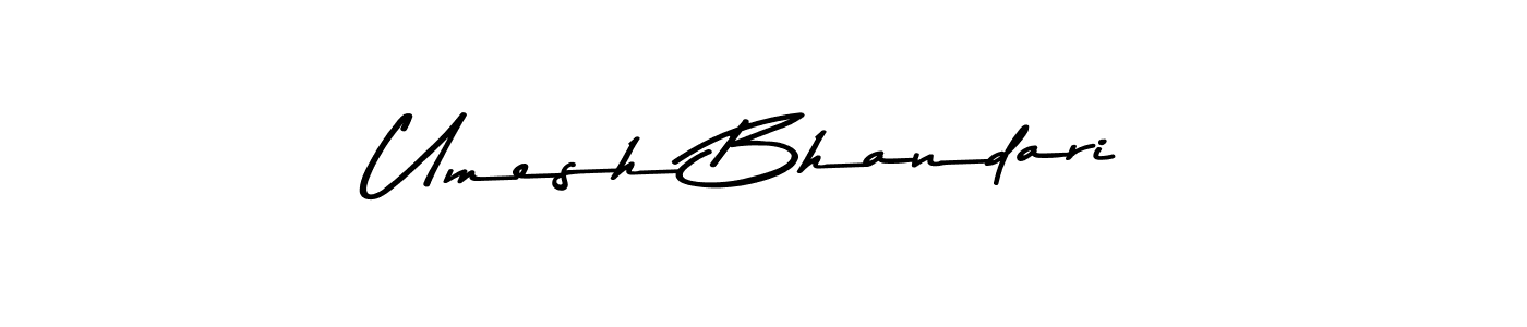 How to make Umesh Bhandari signature? Asem Kandis PERSONAL USE is a professional autograph style. Create handwritten signature for Umesh Bhandari name. Umesh Bhandari signature style 9 images and pictures png