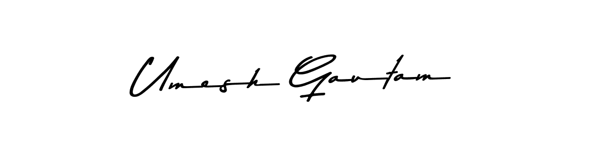 Umesh Gautam stylish signature style. Best Handwritten Sign (Asem Kandis PERSONAL USE) for my name. Handwritten Signature Collection Ideas for my name Umesh Gautam. Umesh Gautam signature style 9 images and pictures png