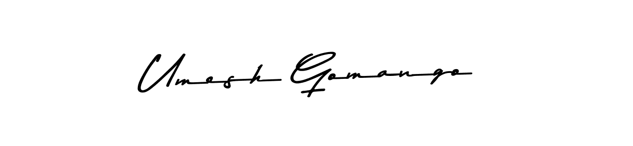 Asem Kandis PERSONAL USE is a professional signature style that is perfect for those who want to add a touch of class to their signature. It is also a great choice for those who want to make their signature more unique. Get Umesh Gomango name to fancy signature for free. Umesh Gomango signature style 9 images and pictures png