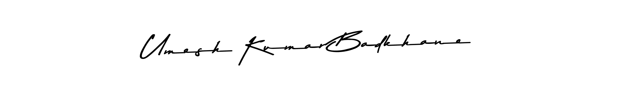 Make a beautiful signature design for name Umesh Kumar Badkhane. With this signature (Asem Kandis PERSONAL USE) style, you can create a handwritten signature for free. Umesh Kumar Badkhane signature style 9 images and pictures png