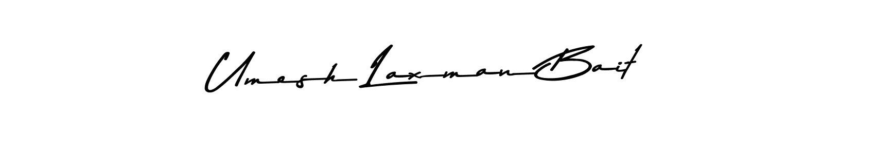 You should practise on your own different ways (Asem Kandis PERSONAL USE) to write your name (Umesh Laxman Bait) in signature. don't let someone else do it for you. Umesh Laxman Bait signature style 9 images and pictures png