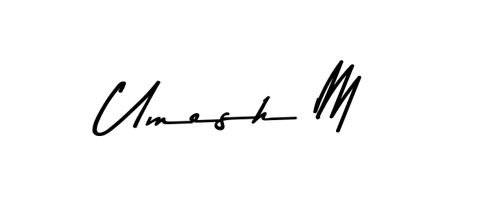 Use a signature maker to create a handwritten signature online. With this signature software, you can design (Asem Kandis PERSONAL USE) your own signature for name Umesh M. Umesh M signature style 9 images and pictures png