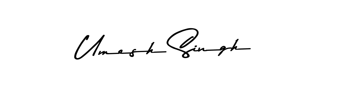 Create a beautiful signature design for name Umesh Singh. With this signature (Asem Kandis PERSONAL USE) fonts, you can make a handwritten signature for free. Umesh Singh signature style 9 images and pictures png