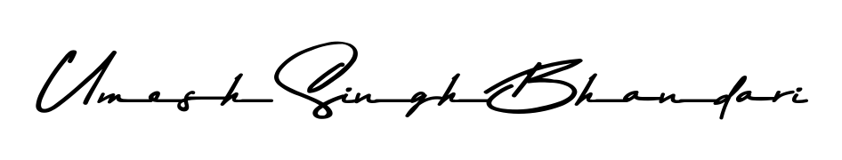 The Asem Kandis PERSONAL USE signature style provides a bold statement for name Umesh Singh Bhandari. Designed for business owners, executives, and leaders. Umesh Singh Bhandari signature style 9 images and pictures png