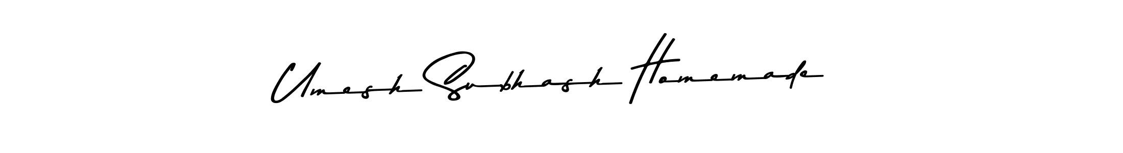 Make a beautiful signature design for name Umesh Subhash Homemade. With this signature (Asem Kandis PERSONAL USE) style, you can create a handwritten signature for free. Umesh Subhash Homemade signature style 9 images and pictures png