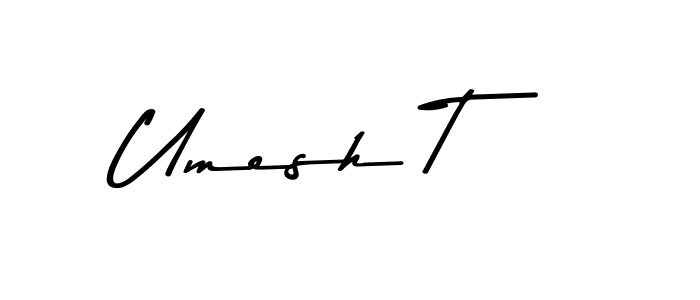 The best way (Asem Kandis PERSONAL USE) to make a short signature is to pick only two or three words in your name. The name Umesh T include a total of six letters. For converting this name. Umesh T signature style 9 images and pictures png