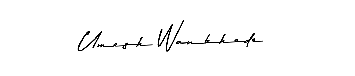 The best way (Asem Kandis PERSONAL USE) to make a short signature is to pick only two or three words in your name. The name Umesh Wankhede include a total of six letters. For converting this name. Umesh Wankhede signature style 9 images and pictures png
