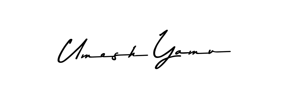 Create a beautiful signature design for name Umesh Yamu. With this signature (Asem Kandis PERSONAL USE) fonts, you can make a handwritten signature for free. Umesh Yamu signature style 9 images and pictures png