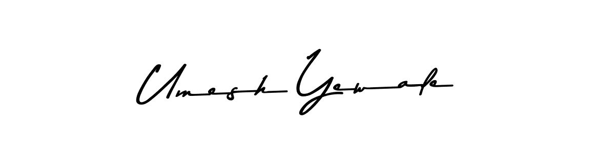 Design your own signature with our free online signature maker. With this signature software, you can create a handwritten (Asem Kandis PERSONAL USE) signature for name Umesh Yewale. Umesh Yewale signature style 9 images and pictures png