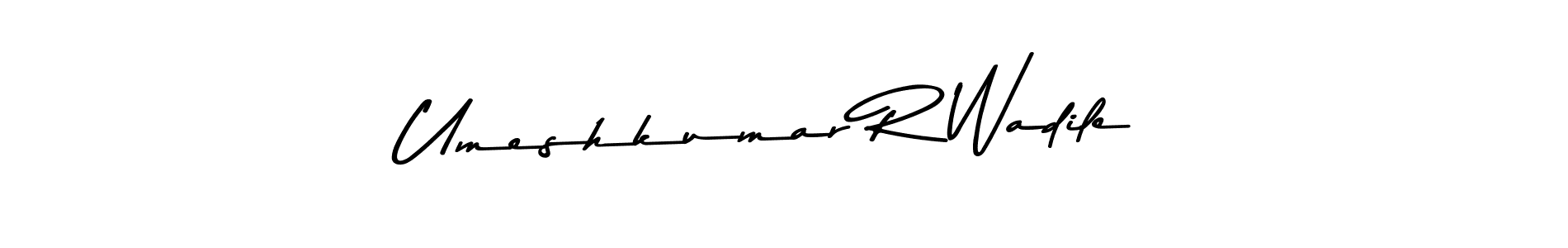 Create a beautiful signature design for name Umeshkumar R Wadile. With this signature (Asem Kandis PERSONAL USE) fonts, you can make a handwritten signature for free. Umeshkumar R Wadile signature style 9 images and pictures png