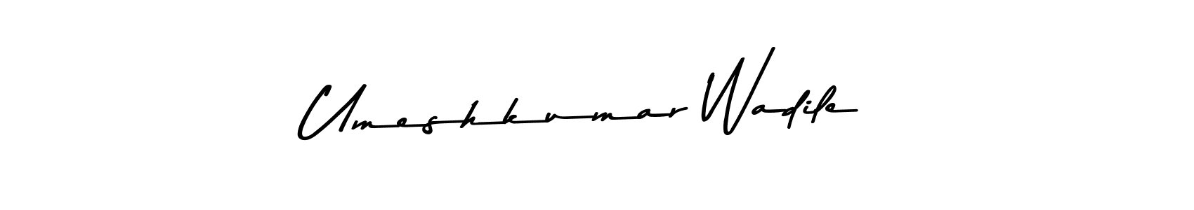 Umeshkumar Wadile stylish signature style. Best Handwritten Sign (Asem Kandis PERSONAL USE) for my name. Handwritten Signature Collection Ideas for my name Umeshkumar Wadile. Umeshkumar Wadile signature style 9 images and pictures png