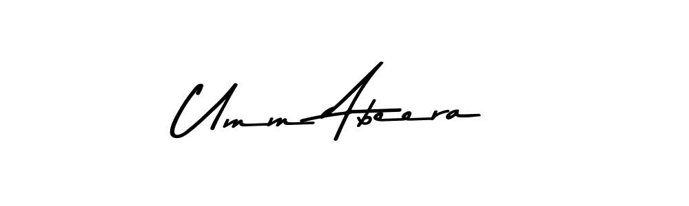 The best way (Asem Kandis PERSONAL USE) to make a short signature is to pick only two or three words in your name. The name Umm Abeera include a total of six letters. For converting this name. Umm Abeera signature style 9 images and pictures png