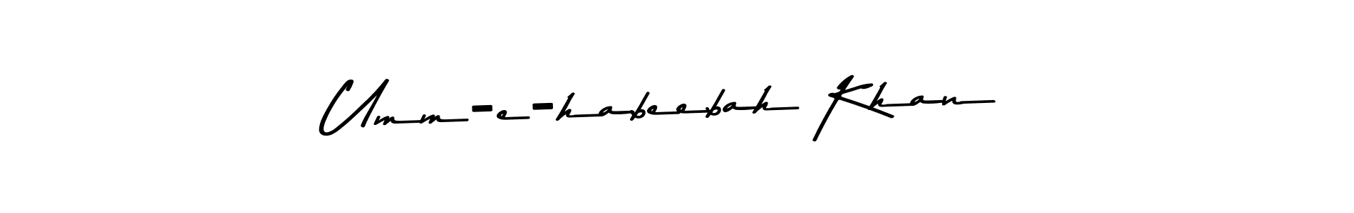 Make a beautiful signature design for name Umm-e-habeebah Khan. Use this online signature maker to create a handwritten signature for free. Umm-e-habeebah Khan signature style 9 images and pictures png