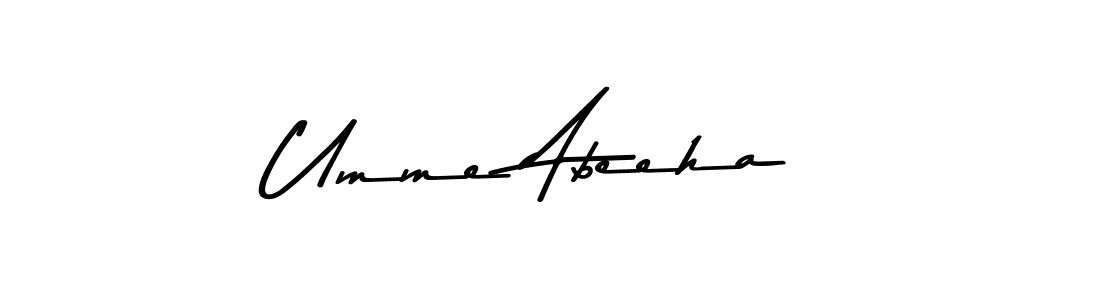You can use this online signature creator to create a handwritten signature for the name Umme Abeeha. This is the best online autograph maker. Umme Abeeha signature style 9 images and pictures png